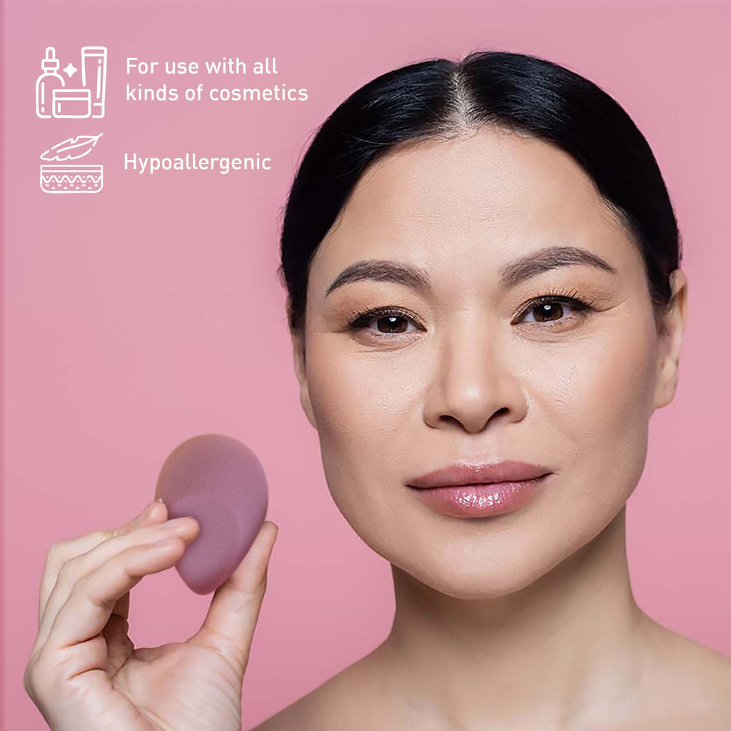 5-Piece Studio Makeup Brush Set & 3-Pack Beauty Makeup Sponge Blenders – Flawless Application Essentials